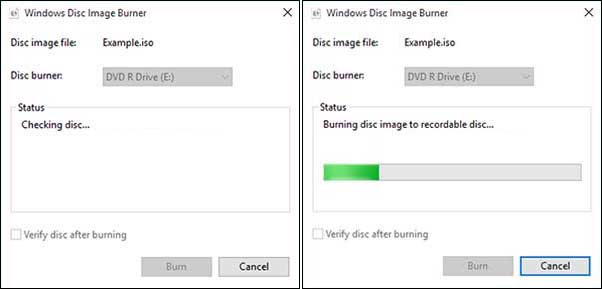 Burning the ISO file to Disc
