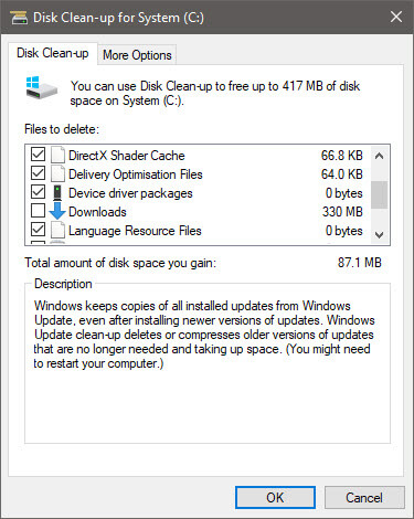 Disk Cleanup تنظيف ملفات النظام من الهارد ديسك
