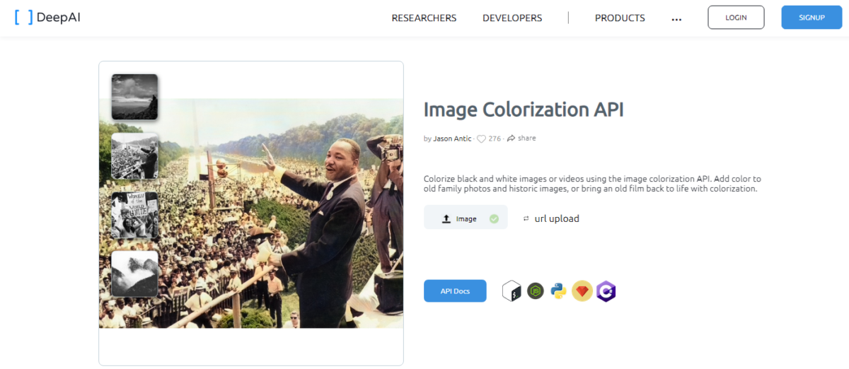 Image Colorization تلوين الصور ومقاطع الفيديو القديمة مقدمة من deepai