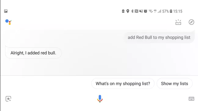 أصنع قائمة تسوقك عن طريق  google assistant 