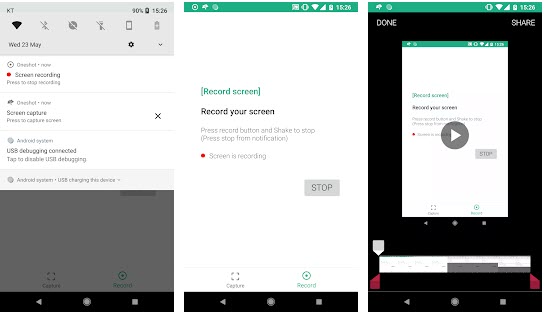 OneShot اسهل تطبيق للتقاط شاشة Android
