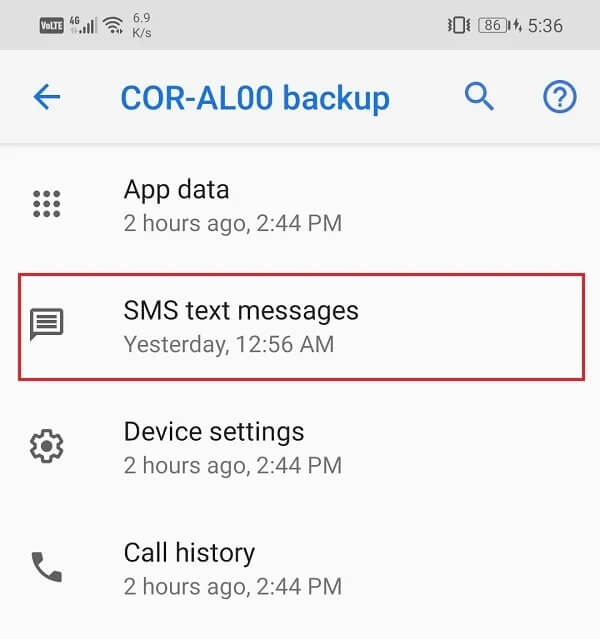 كيفية حفظ نسخة إحتياطية من الرسائل القصيرة SMS على حسابك في Google