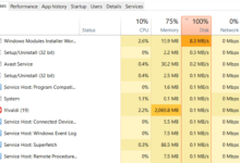 حل مشكلة 100% disk usage على windows 10