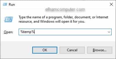 open temp folder in windows
حذف الملفات المؤقتة لزيادة سرعة الإنترنت في ويندوز 10