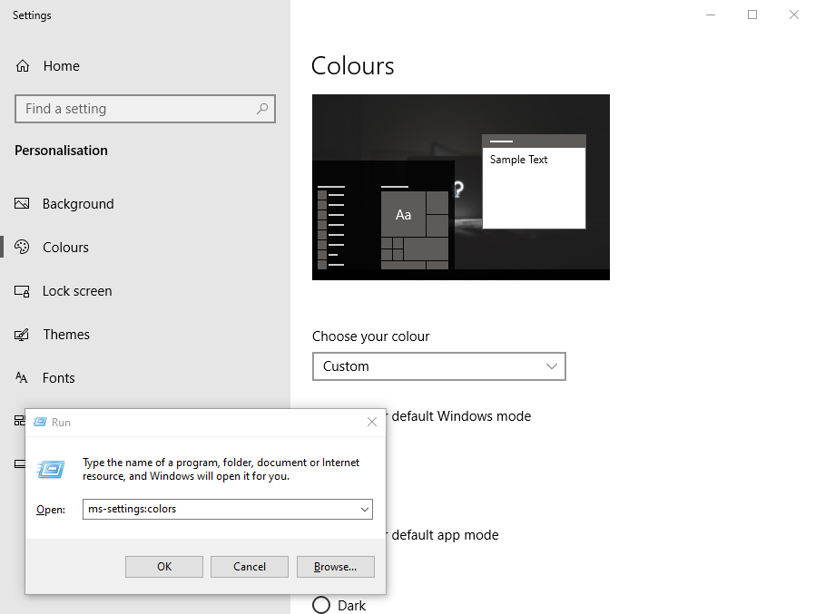 الوصول الى عناصر Settings في windows 10 عن طريق أختصارات ms-settings