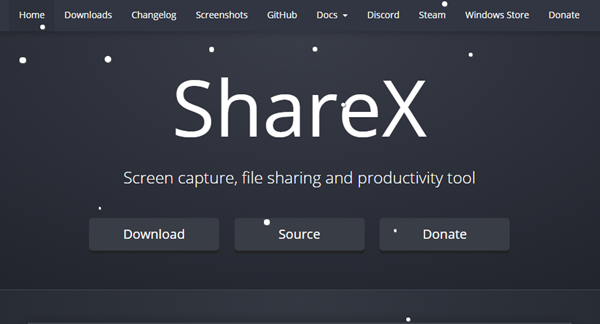 برنامج تسجيل الشاشة ShareX