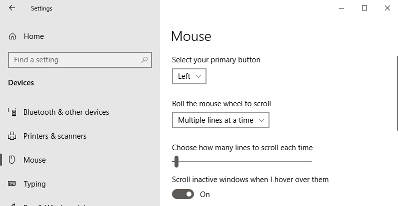 select your primary mouse key
